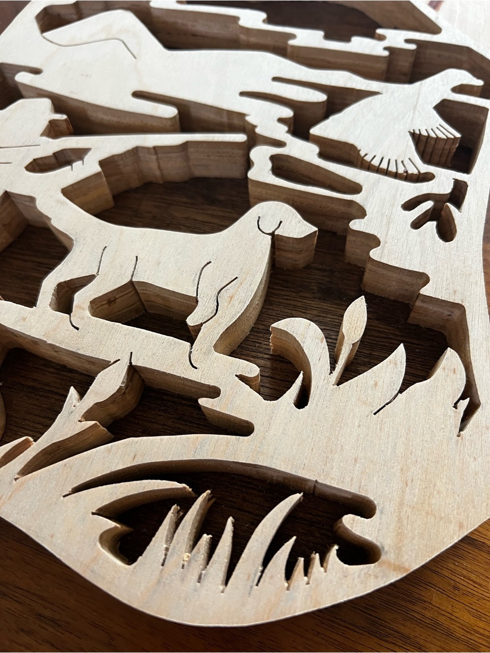 Handmade Wooden 3D Deer Head Wooden Wall Art - Picture 4 of 16